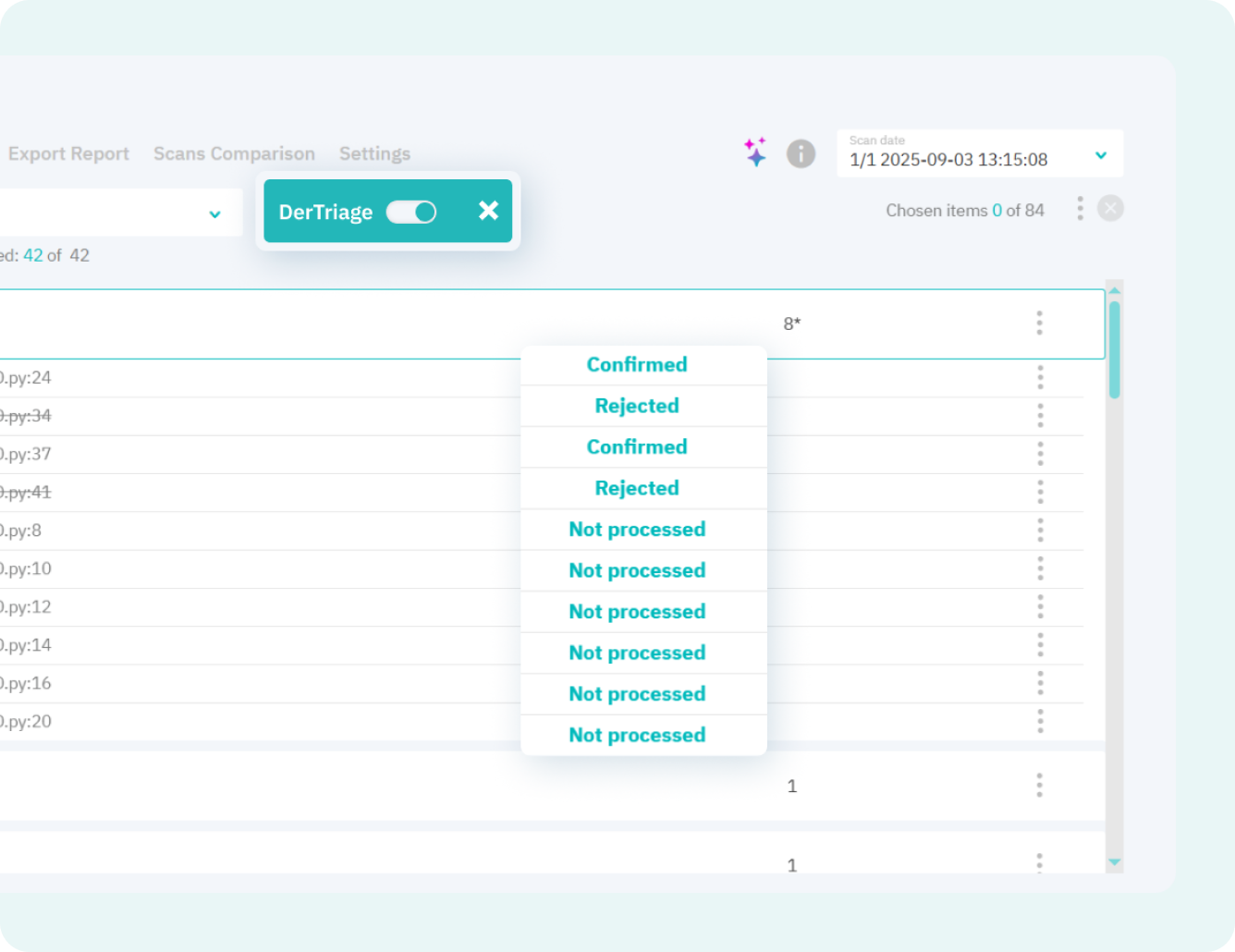 Интерфейс DerScanner